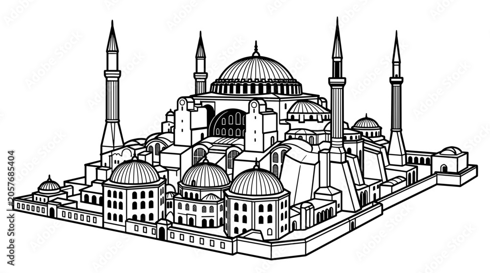 Fototapeta premium Hagia Sophia Mosque Architecture.