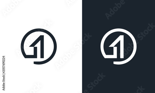 number 1  One logo icon