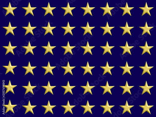 Elegant abstract background featuring gold 3D stars on a deep navy-blue backdrop. Perfect for festive promotions, premium branding, event invitations, and celebration-themed designs.