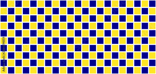 Bold abstract background featuring a vibrant blue and yellow checkerboard pattern. Perfect for modern branding, posters, digital content, packaging, and eye-catching creative projects.