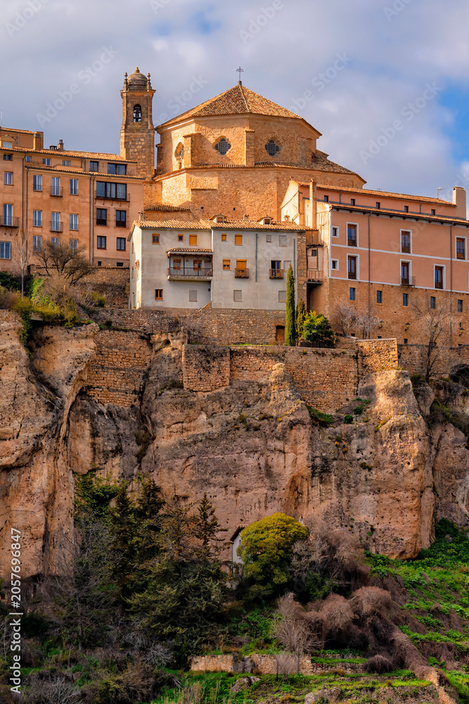 Fototapeta premium Spain. Cuenca. Castile La Mancha. Summer tourism and travel in Spain. Spanish Architecture and History 