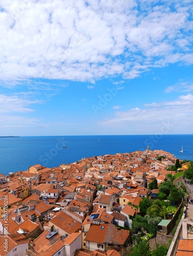 view of the mediterranean sea Piran
