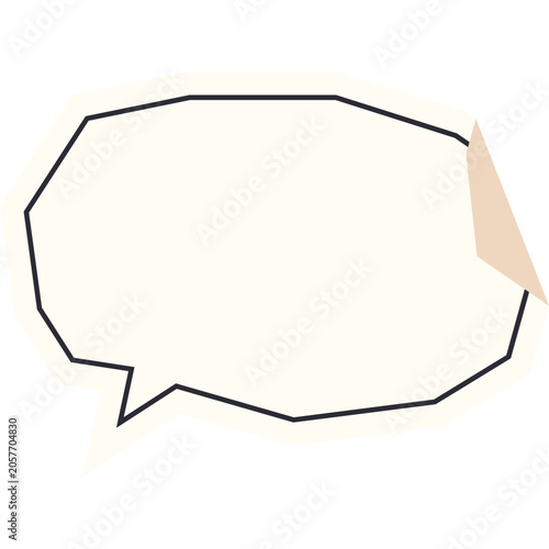 Blank Chat Bubble Sticker Graphic