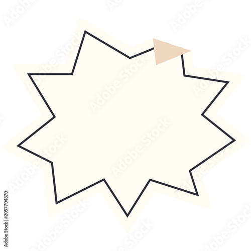 Jagged Starburst Sticker Graphic Element