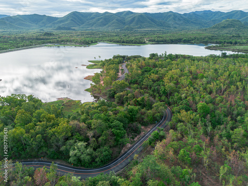 The reservoir in Mae Tha District, Lamphun Province, in northern Thailand, is becoming a popular tourist destination.