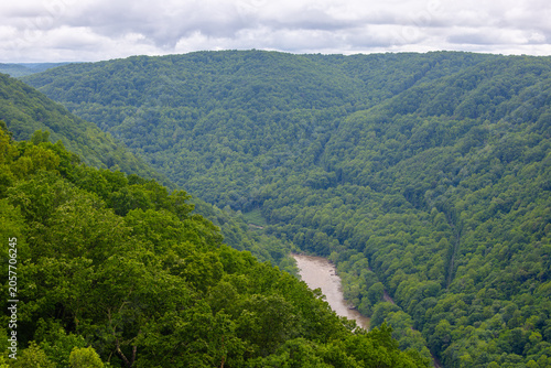 Scenic views of the New River Gorge from Beauty Mountain