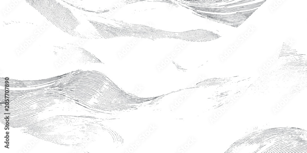 Obraz premium swirl curved geometric style grunge vector background with wavy gray lines on white, Abstract texture for design and decoration.