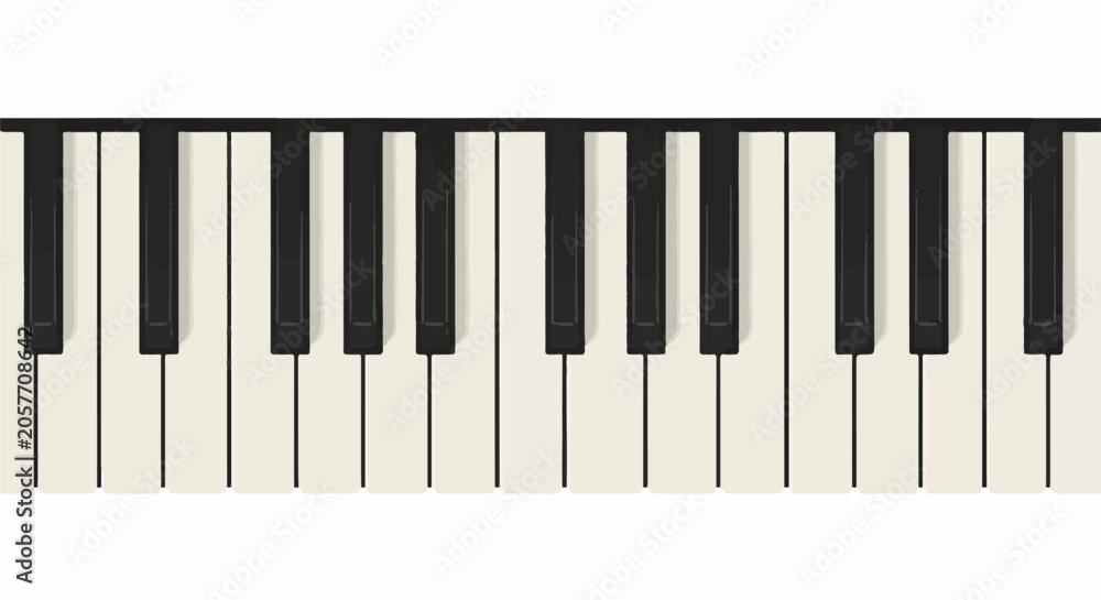 Fototapeta premium A close-up view of black and white piano keys arranged in a row