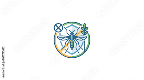 Εκτύπωση καμβά Mosquito Repellent Shield Icon Vector