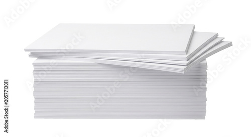 Cuadro en lienzo A large stack of crisp, white paper sheets neatly piled high