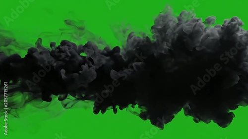 Spooky Horror Mist Animation Isolated on Chroma Key Background for Video Editing