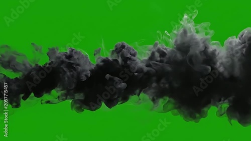 Dark Halloween Smoke Fog Overlay on Green Screen Cinematic 4K Footage