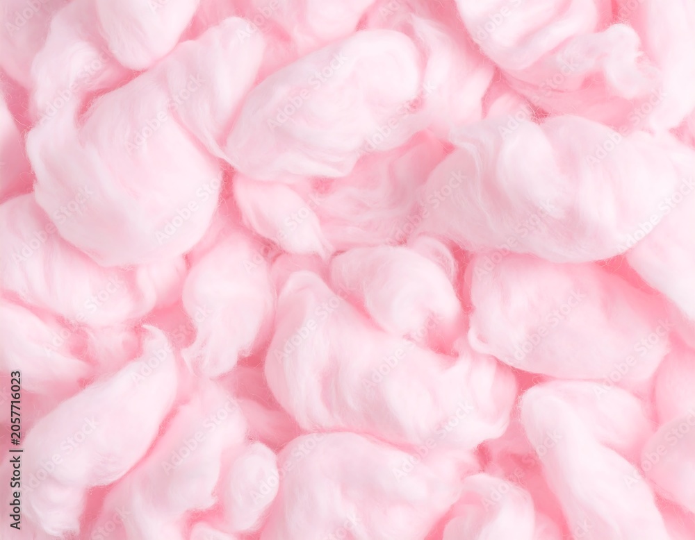 Fototapeta premium Close-up view of fluffy pink cotton candy
