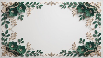 Elegant floral corner decorative border design