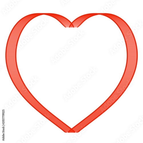 red heart with ribbon