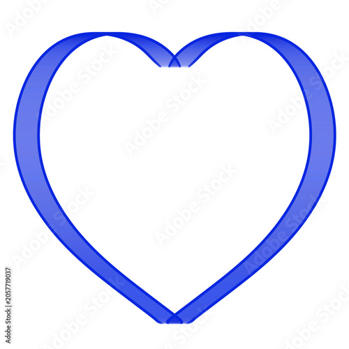 blue heart with a ribbon