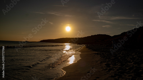 sunset over the sea, Menorca,Spain