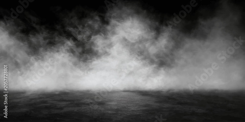 Foto Abstract black and white smoke on a dark background with fog, cloud and mist eff