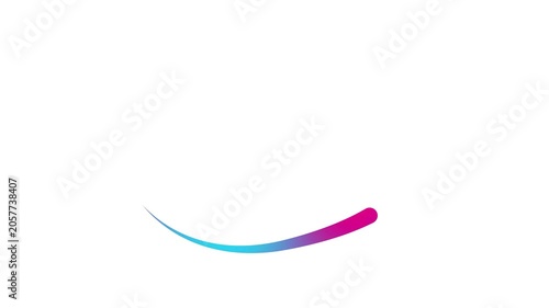 Animated pink blue drop of liquid moving. Fluid effect. Looped video. Vector illustration isolated on white background. 