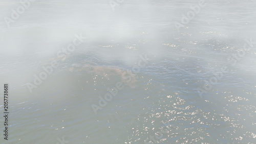 Sea, waves, ocean, ripples, fog, seawater, texture, 3d, sea fog 2