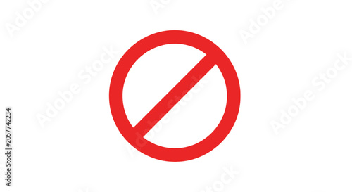 Fotografie Red Circle Prohibition Sign Symbol.