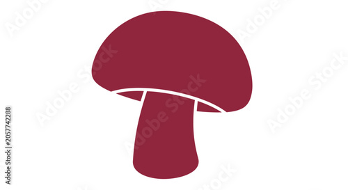 Red Mushroom Icon Illustration.