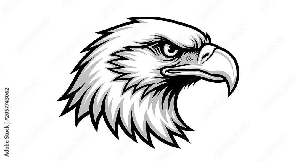 Fototapeta premium Close up portrait of a majestic bald eagle head.