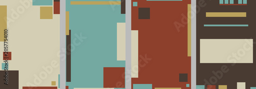 Contemporary Minimalist Background Collection with Rectangular Shapes