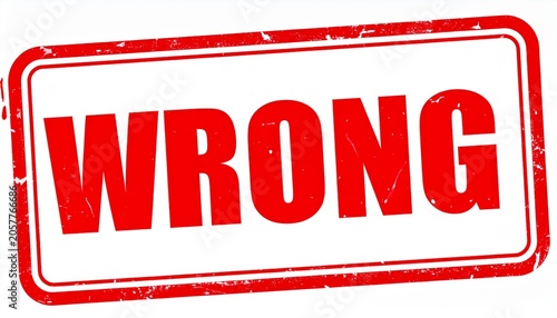 Wrong Incorrect Mistake Error Official Stamp