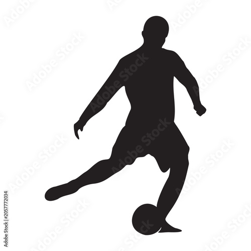 football player silhouette, vector illustration