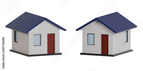 3D Home house object high-resolution High-quality rendering PNG
