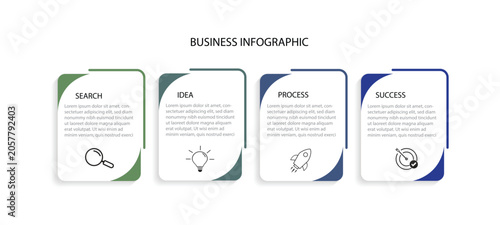 infographic with 3 steps, options, parts or processes. Business data visualization, timeline, process, element, vector illustration.