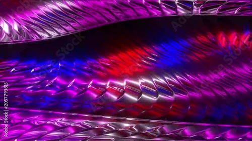 Abstract Purple Wavy Glass Animated Background