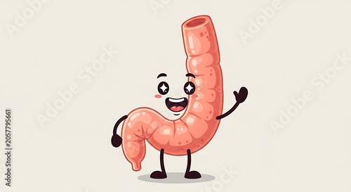 Pink piggy bank with coins and joyful expression.