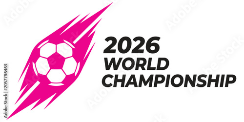 Bild auf Leinwand 2026 football world championship soccer logo design