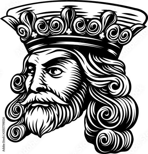 A king wearing a medieval c...