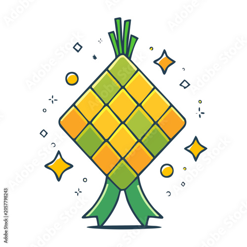 Batik diamond pattern with floral and geometric design