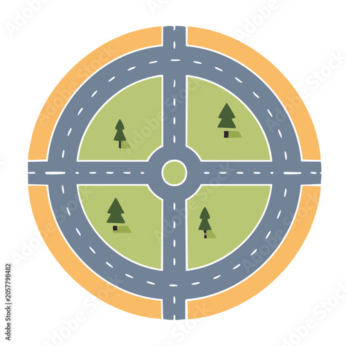 Flat design target with darts vector