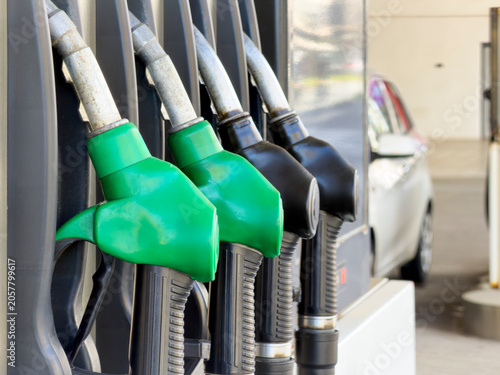 Gas station nozzles detail