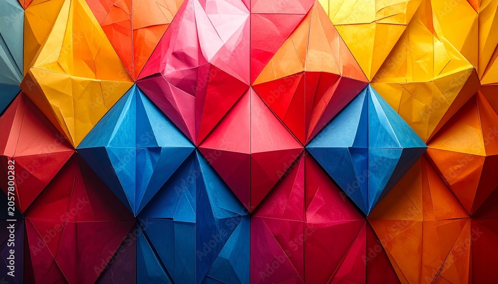 Fototapeta premium Bunte Origami-Flächen