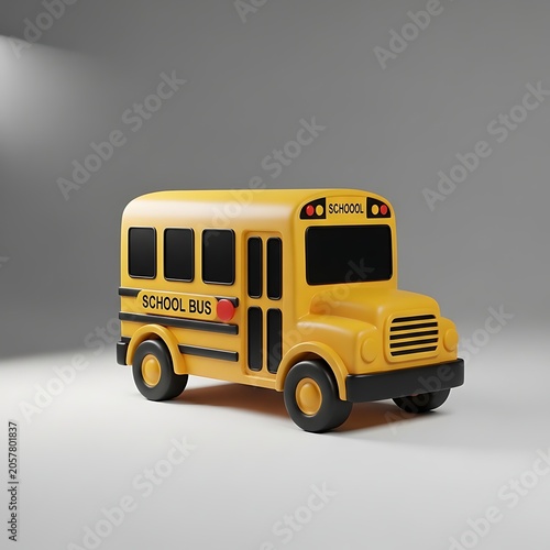 Yellow school bus driving on a city street in daylight.