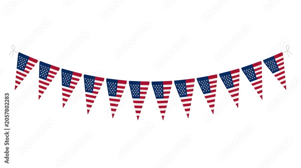 Obraz premium American flag pennant banner for patriotic decorations