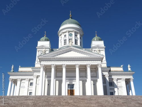 White cathedral of Helsinki in Finland