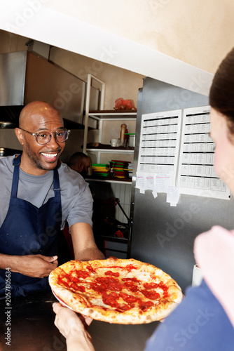 Pizza handover