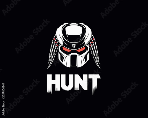 Vintage skull with helmet black and white USA sport vector illustration design.
