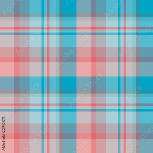 Seamless pattern with excellent pink and blue colors for plaid, fabric, textile, clothes, tablecloth and other things. Vector image.