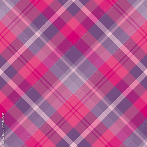 Seamless pattern with calm pink and violet colors for plaid, fabric, textile, clothes, tablecloth and other things. Vector image. 2