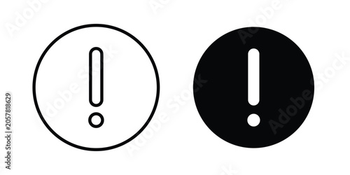 Tableau sur toile Exclamation button icon