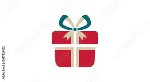 Colorful gift box with decorative ribbon bow.