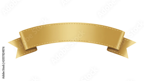 Elegant gold ribbon banner for labels and celebration titles Vector